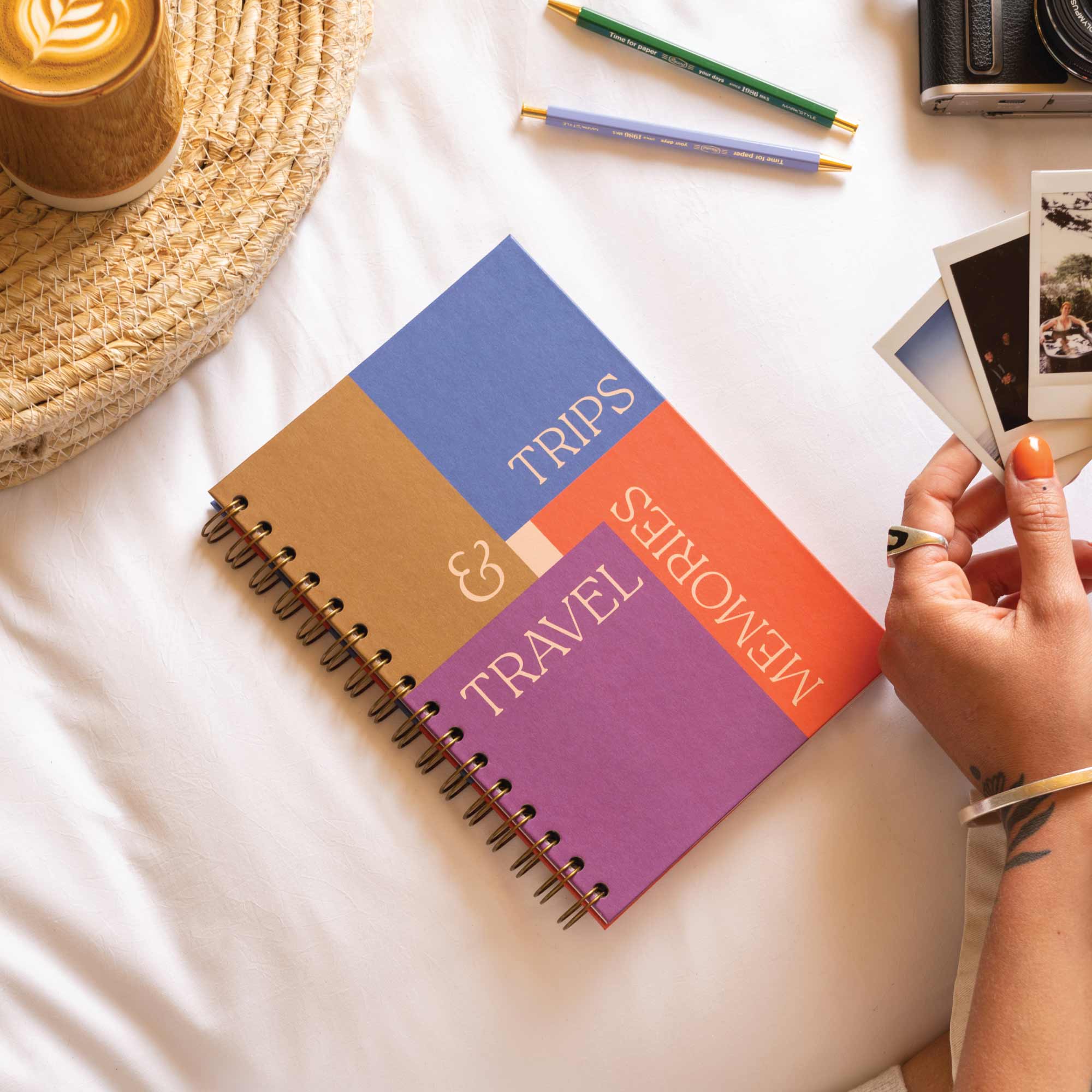 A5 Trips & Travel Memories Journal featuring a vibrant cover design inspired by iconic destinations.