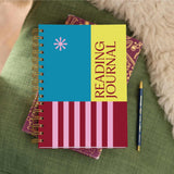 Blank Reading Journal. Hardback. For Book Lovers. Turquoise Citrus Book Cover.