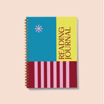 Blank Reading Journal. Hardback. For Book Lovers. Turquoise and Citrus Cover.