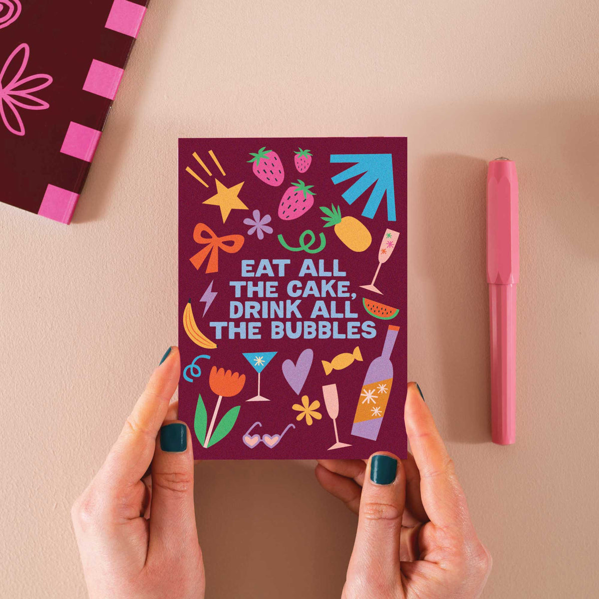Cake & Bubbles Birthday Card A6