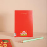 Red Christmas card with 'Peace Love & Spicy Margs' text.