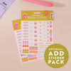 Organiser stickers for planners and diaries. 