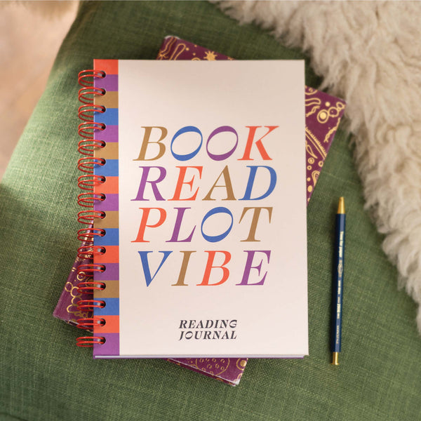 A5 Book Vibe Reading Journal with a colourful abstract cover design, ideal for tracking and reviewing your reads.