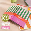 2025 week to view planner. annual diary. 100% recycled paper. made in the UK.