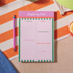 a5 shopping list. magnetic shopping list. cabana. tropical.