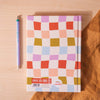 2024 - 2025 academic diary. Multicoloured Checkerboard design. Week to view. A5, hardcover journel. 100% recycled paper. Made in the UK.