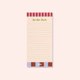Checks & Stripes To Do List Pad by Good Tuesday, pattern-mixed to-do list pad