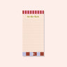 Checks & Stripes To Do List Pad by Good Tuesday, pattern-mixed to-do list pad