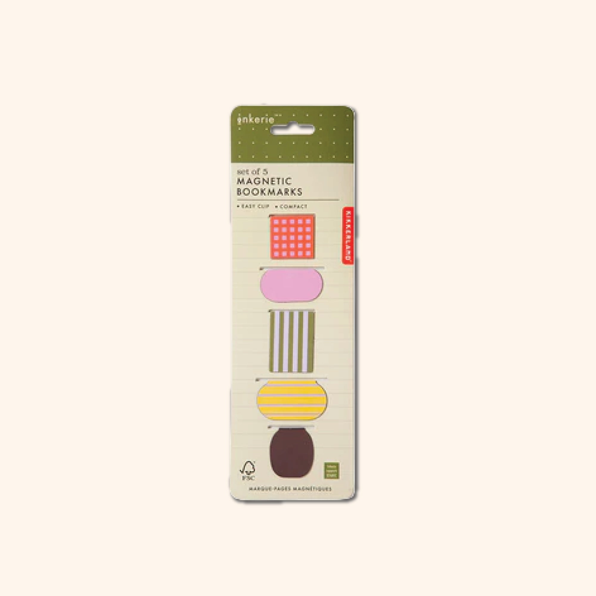 Checks and Stripes magnetic bookmarks by Kikkerland, sold at Good Tuesday