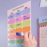Magnetic Couples Weekly Fridge Planner A4 | Citrus Splash