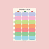 Magnetic Couples Weekly Fridge Planner A4 | Citrus Splash