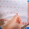 2025 colourful and compact calendar. recycled paper. made in the UK.