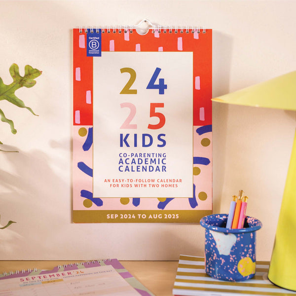 september start kids calendar. for children with two homes.