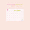 2025 Large Calendar. A3. Minimalist with pops of colour. 100% recycled paper. made in the UK.