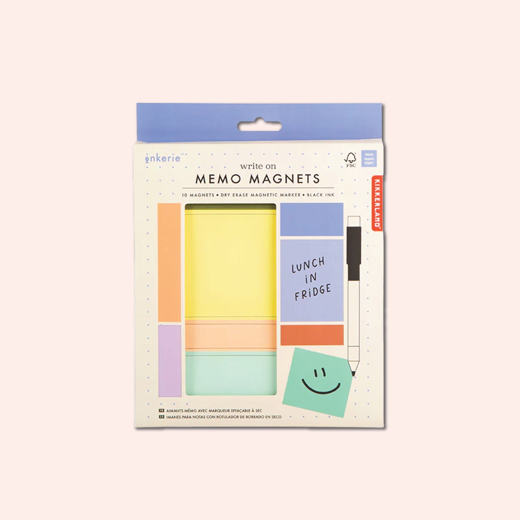 Colourblock memo magnets by Kikkerland, sold at Good Tuesday, for holding notes and reminders