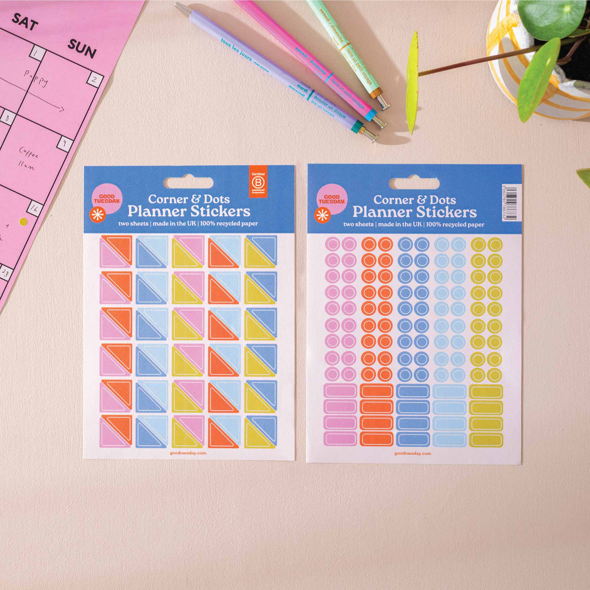 Planner Stickers – Corner & Dots | Good Tuesday