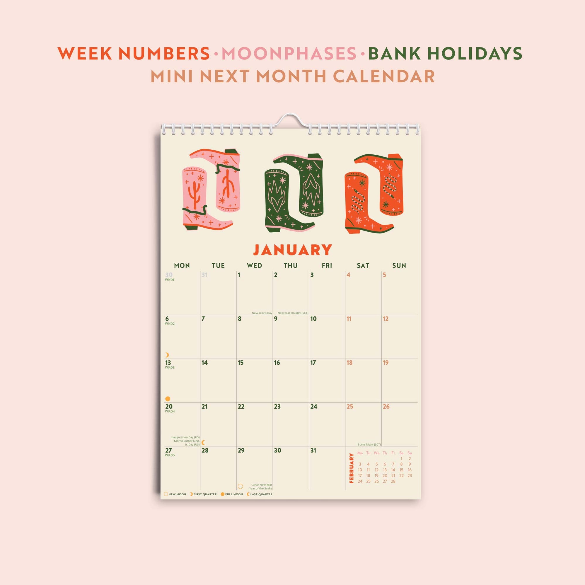 2025 Calendar Desert Dreams A4 Good Tuesday