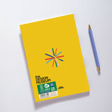 A5 Dotted Grid Design Museum Notebook, back cover, 100% recycled paper