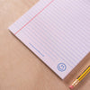 A5 notepad. school days. lined notepad. recycled paper pad.