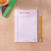 A5 notepad. school days. lined notepad. recycled paper pad.