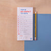 slim, compact to do list. blue and red. school day. back to school. recycled paper. made in the UK.