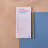 slim, compact to do list. blue and red. school day. back to school. recycled paper. made in the UK.