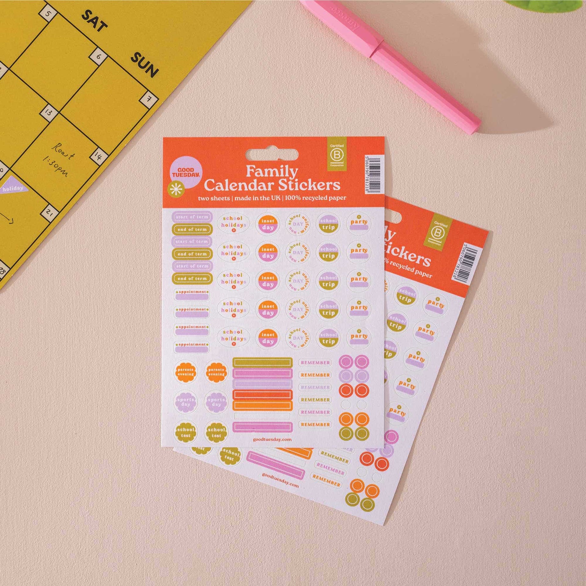 Family Calendar Stickers