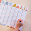 back to school planner. academic year planner 2024-2025. compact wall planner. 100% recycled paper. made in the UK.