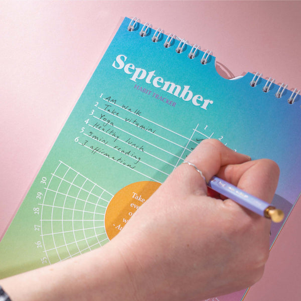 Monthly habit tracker notebook