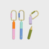 Inkerie On-the-Go Keychain Pen | Orange and Pink
