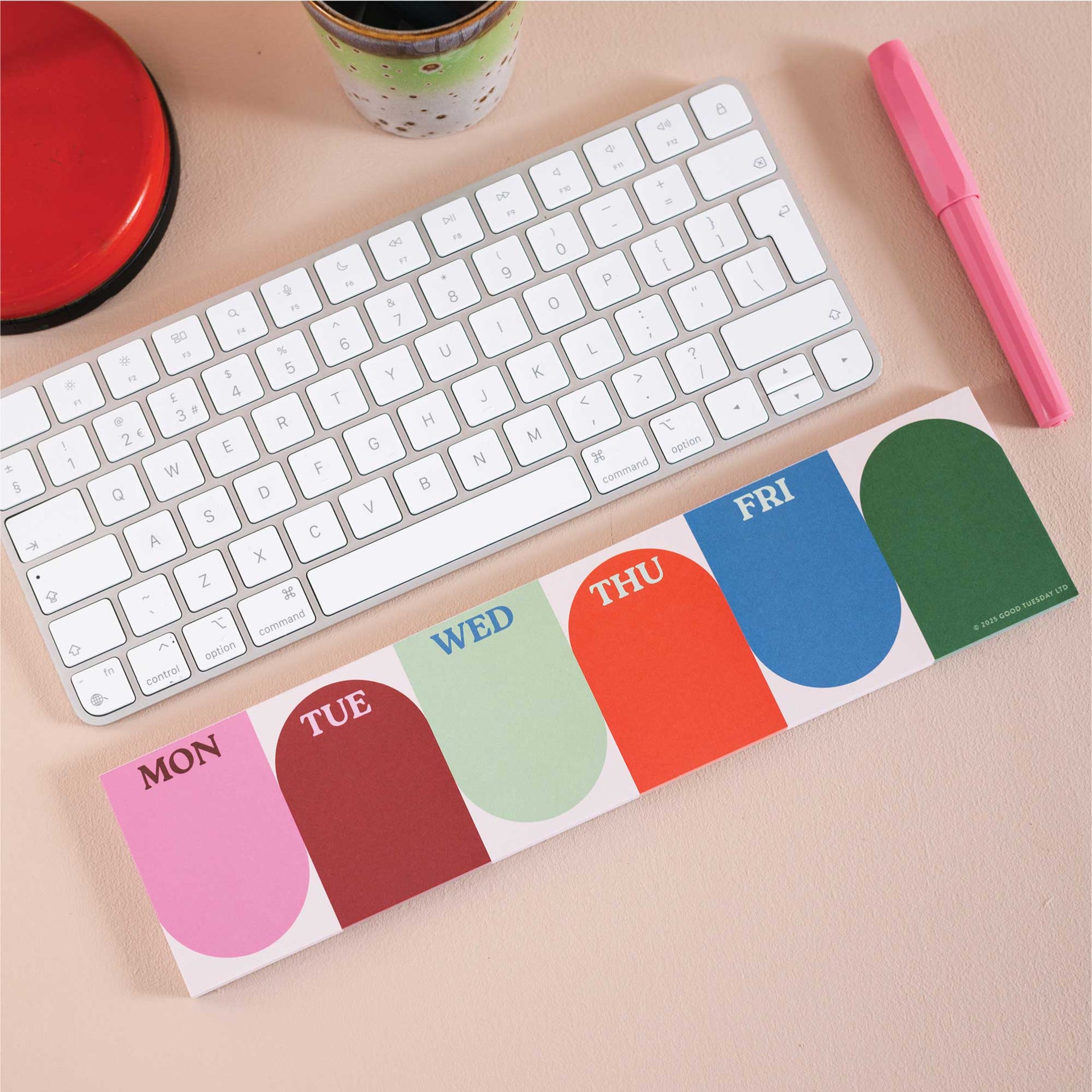 Keyboard Weekly Planner Pad Work Hard Play Nice Arches