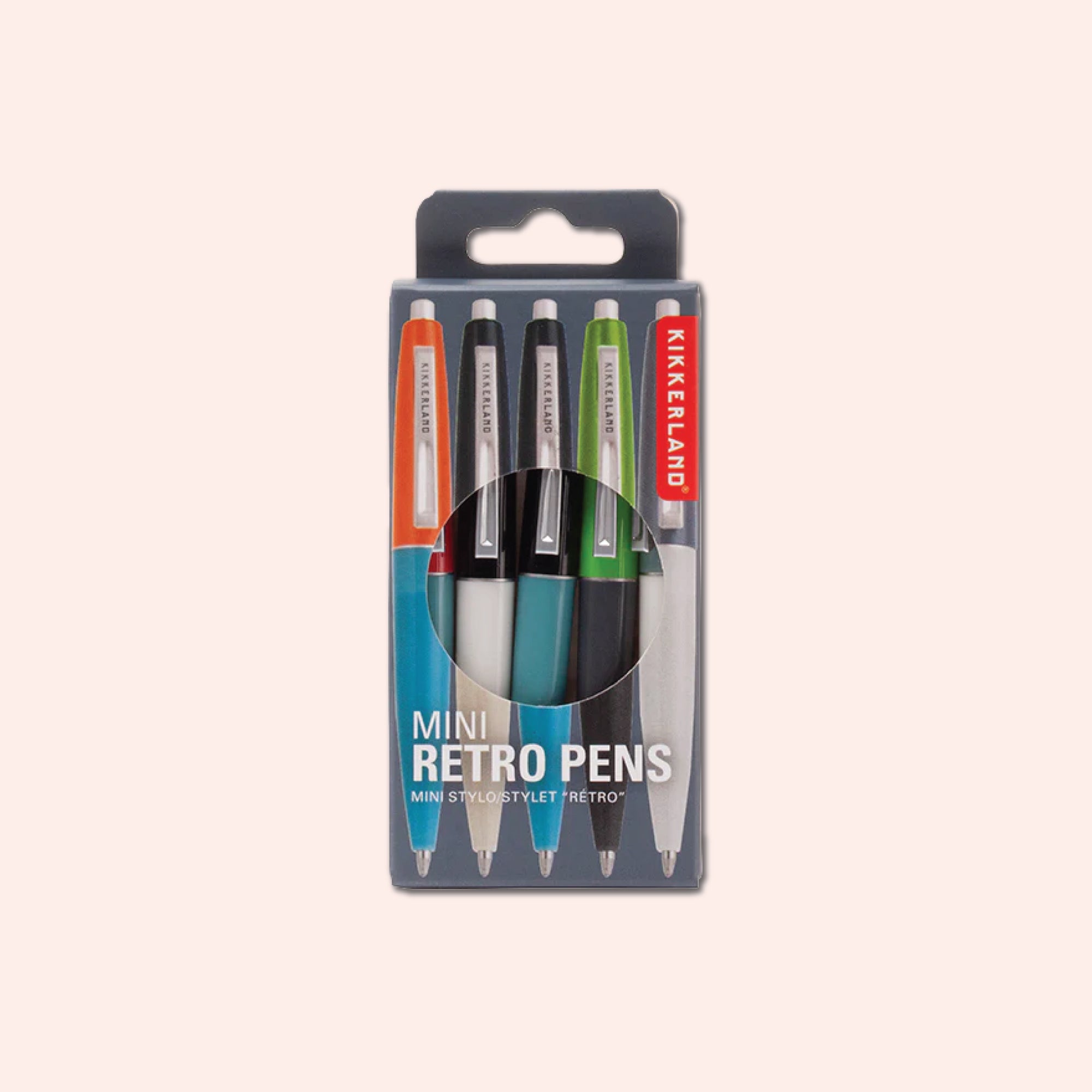 Kikkerland mini retro pens, pack of 5, sold at Good Tuesday