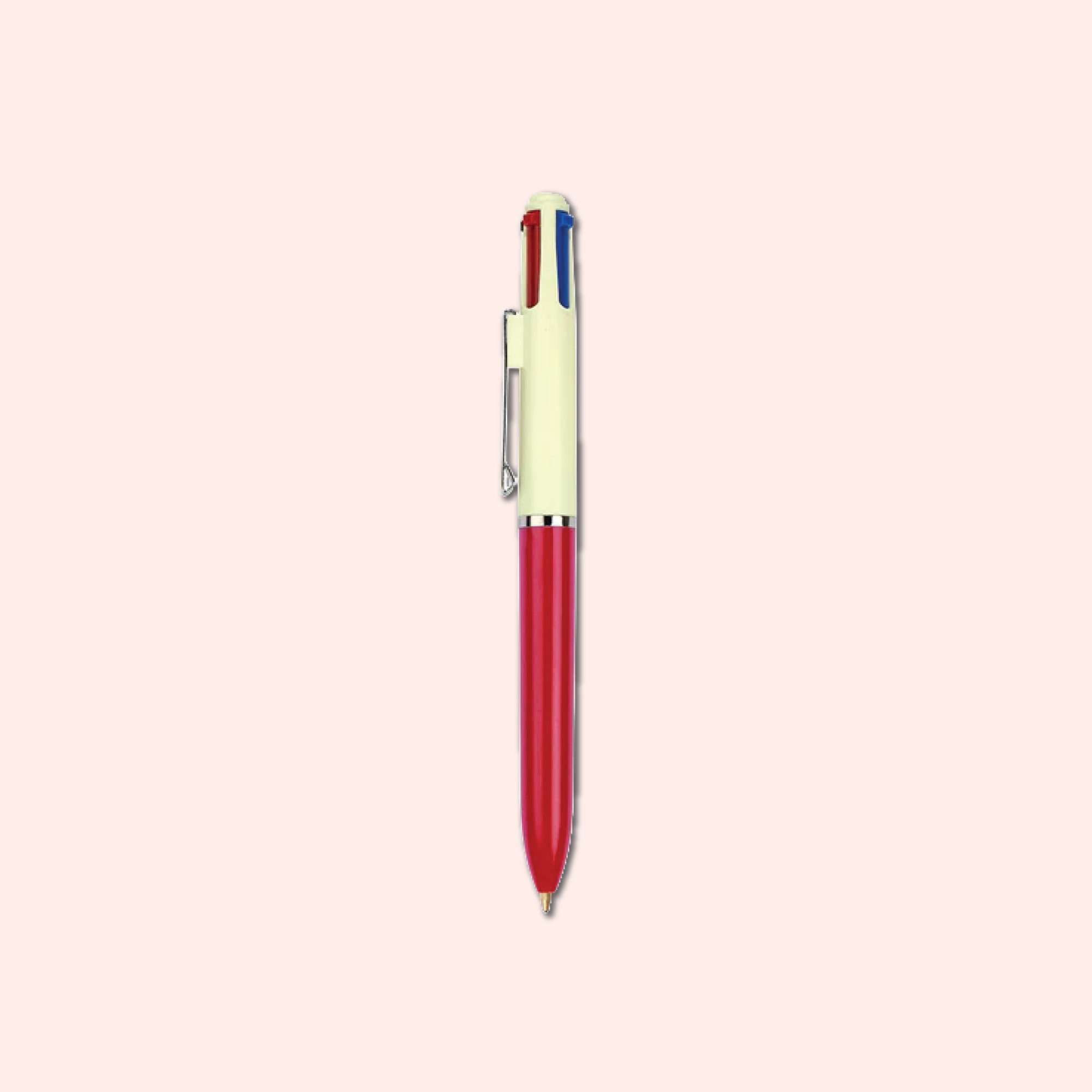 Kikkerland multicolour vintage pen in Red, shown in close-up