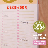 Birthday Calendar | Les Fleurs