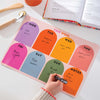 Large A3 Magnetic Weekly Planner with Rainbow Arches Design – Reusable fridge magnet planner for schedules, meals, and routines. Designed and printed in the UK.