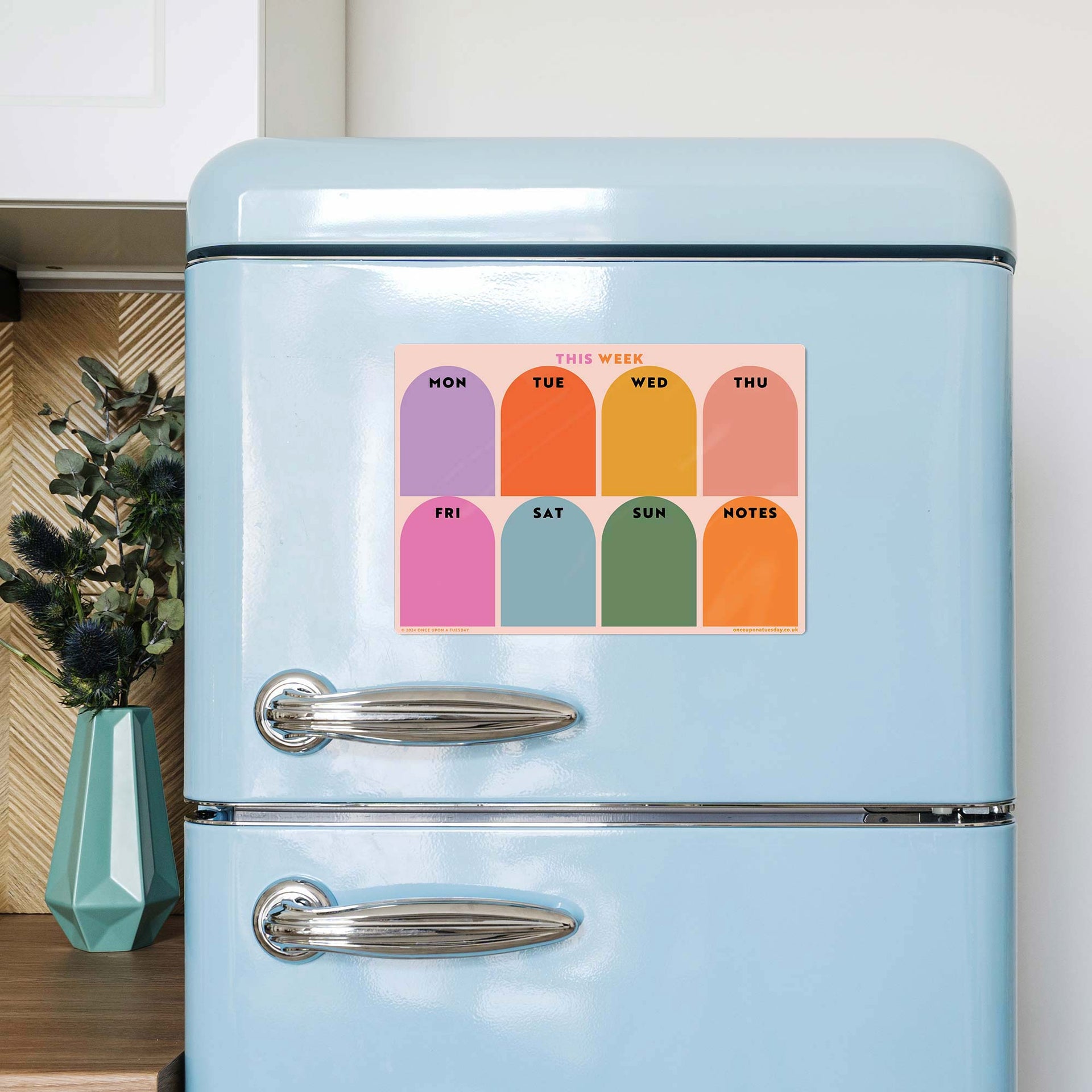 A4 Magnetic Arches Weekly Planner Fridge Magnet Planner
