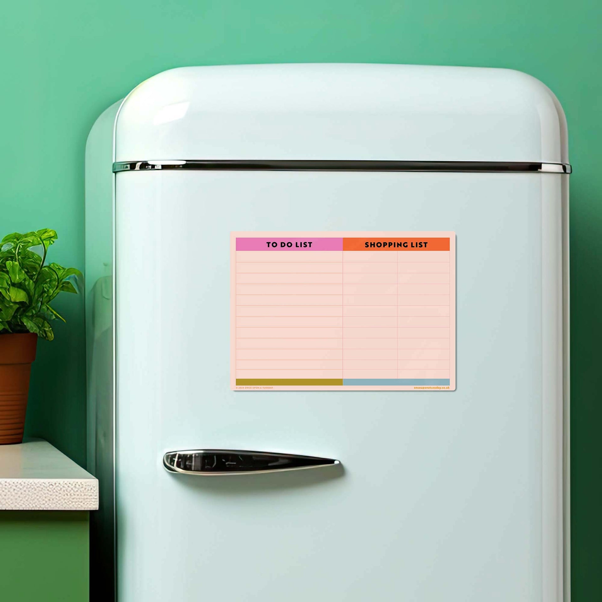 A4 Magnetic Shopping List & To Do List Fridge Magnet Planner
