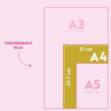 2026 Calendar. 12 Months, January - December. Week Starts Monday. A4 size. Recycled Paper. 