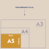 12 month habit tracker. Set and track daily, weekly, and monthly habits. A5 freestanding goal tracker. 100% recycled paper. Made in the UK.