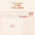 extra large 2026 wall planner. year to view. recycled paper planner. 12 month planner.