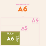 a6 pad. planner pad. notepad. recycled paper planner. desk notes.