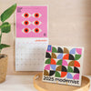 Abstract Art Calendar. 2025 compact square calendar. Art planner. illustrated calendar. 100% recycled paper. Made in the UK.