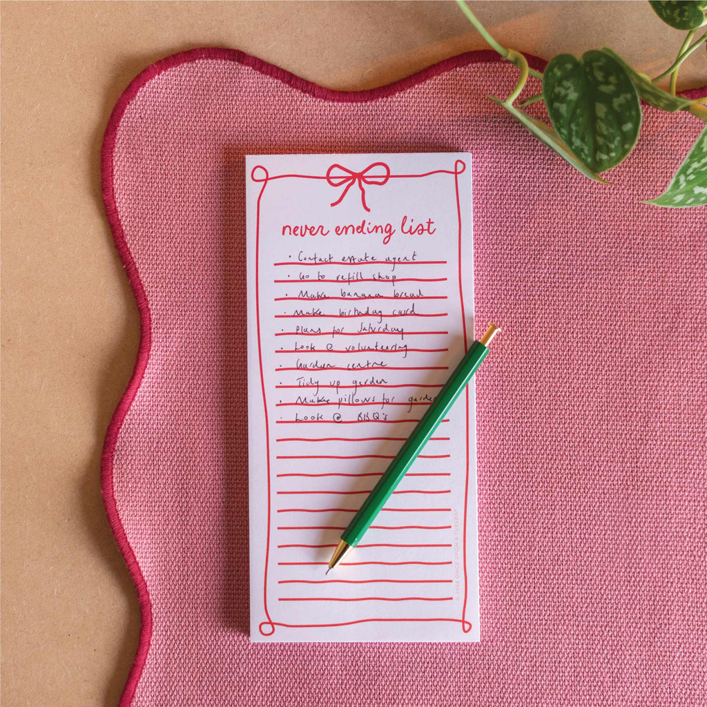 lim, compact to do list. recycled paper. priority list. colourful to do list. magnetic to do list.