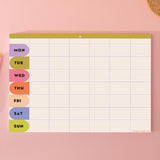 A4 Weekly / Monthly Planner Pad | Bright Arches