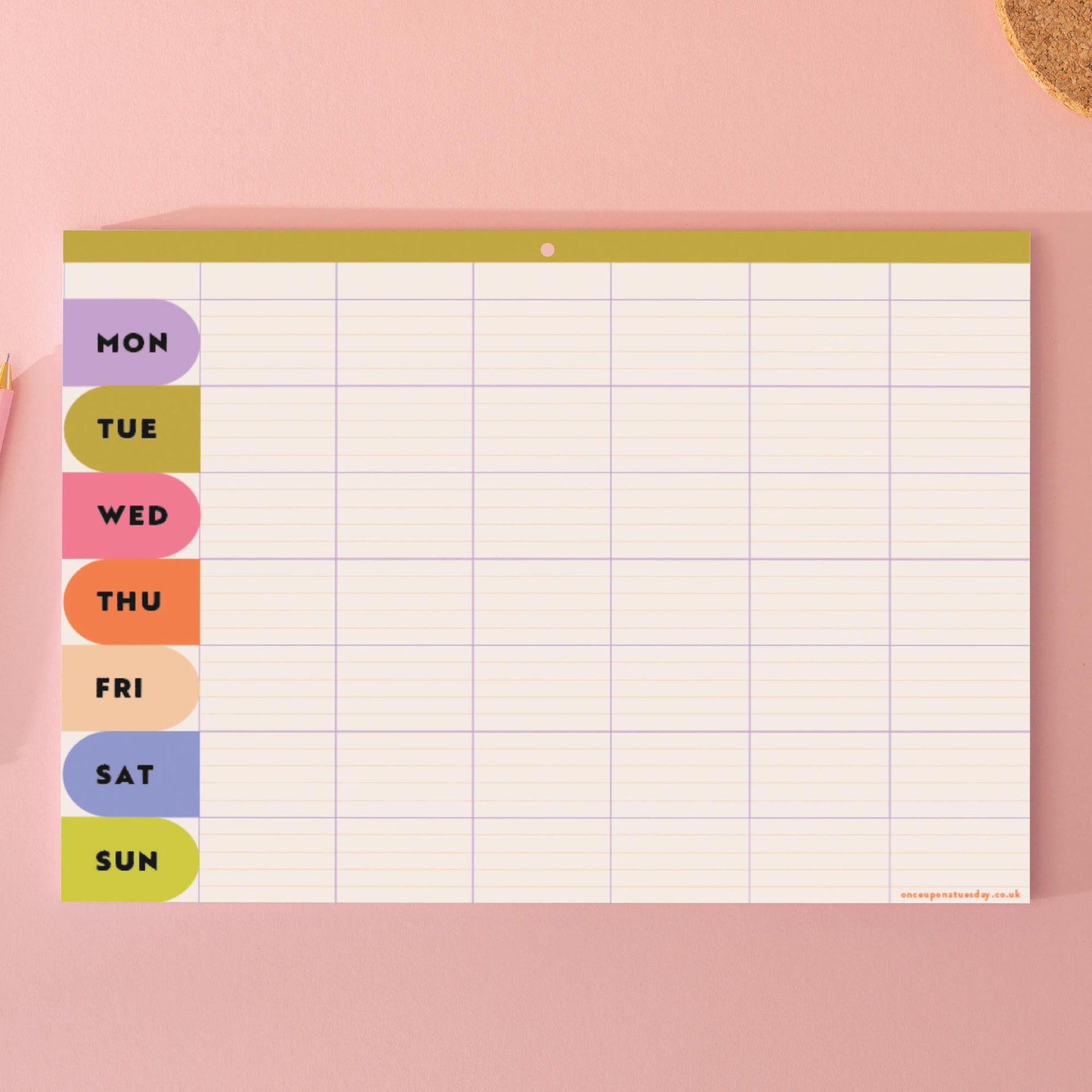 A4 Weekly Monthly Planner Pad Bright Arches