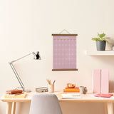 Oak wall planner magnetic hanger, A3, magnetic strips, string hanger