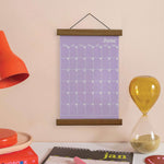 Oak wall planner hanger, A4 size, magnetic strips, string hanger. 