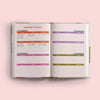 2024 - 2025 academic diary. Organic Paper Shapes. Week to view. A5, hardcover journel. 100% recycled paper. Made in the UK.