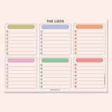 A4 Six List To Do Pad | Pastel