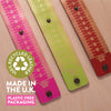 30cm Ruler. Recycled Leather Ruler. Handmade in the UK.